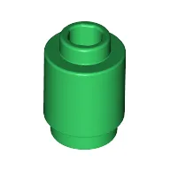Brick Round 1 x 1 Open Stud / Green