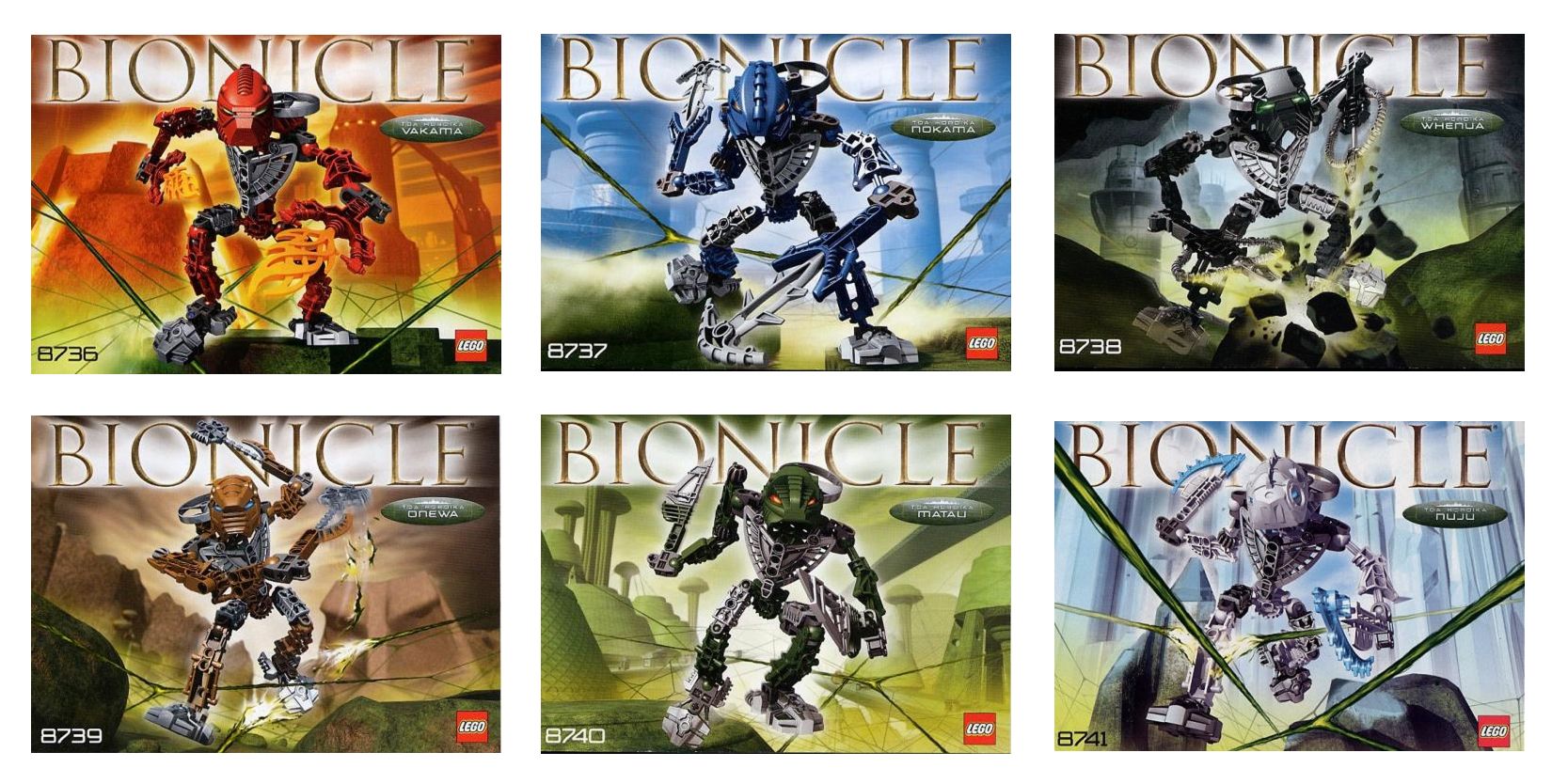 Lego Toa Hordika Deluxe Collection (8736 8737 8738 8739 8740 8741)