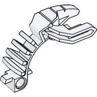 Lego Large Figure Weapon, Disk Throwing Arm (Tohunga) / White