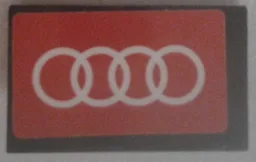 Panel 1 x 2 x 1 with White Audi Logo on Red Background Pattern (Sticker) - Set 75873