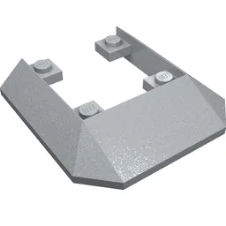 Brick Wedged, Sloped 45° 6 x 6 Double / 33° [Train Roof End] / Light Bluish Gray