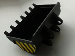 Technic Digger Bucket 8 x 10 with Black and Yellow Danger Stripes Pattern on Both Sides (Stickers) - Set 8283
