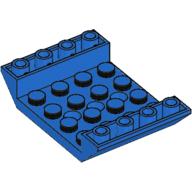 Lego Brick Sloped Inverted 45° 6 x 4 Double with 4 x 4 Recessed and 3 Holes / Blue