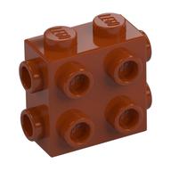 Lego Brick Special 1 x 2 x 1 2/3 with 8 Studs on 3 Sides / Dark Orange
