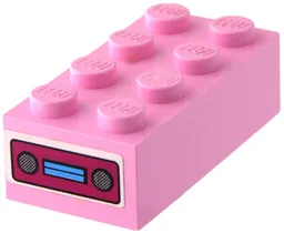 Brick 2 x 4 with Car Radio Pattern on End (Sticker) - Set 71006