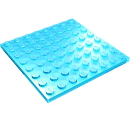Plate 8 x 8 / Trans-Light Blue