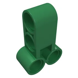 Technic Pin Connector Perpendicular Long / Green