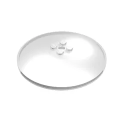 Dish 8 x 8 Inverted [Radar], Solid Studs, Rounded Anti-stud Underside / Trans-Clear