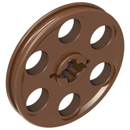 Technic Wedge Belt Wheel [aka Pulley] / Reddish Brown