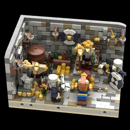 The Elven Queen submits to the Dwarf King after a lost war