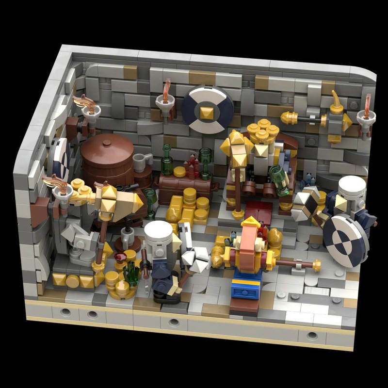 Lego The Elven Queen submits to the Dwarf King after a lost war