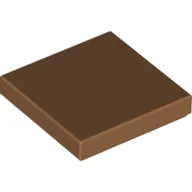 Tile 2 x 2 with Groove / Medium Nougat