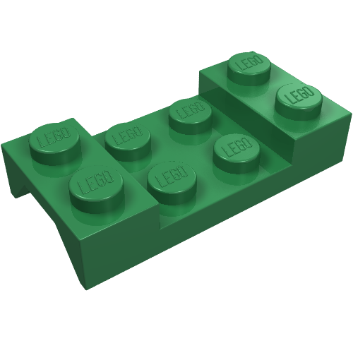 Lego Wheel Arch, Mudguard 2 x 4 Studded / Green