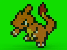 Pixel Art Charmeleon