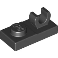 Plate Special 1 x 2, Top Clip [Open O] / Black