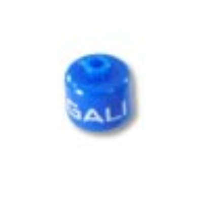 Lego Pen Bead, Round Large, Curved Edges / Cylinder with 'GALI' Print / Blue