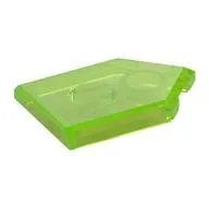 Tile Special 2 x 3 Pentagonal / Trans-Bright Green