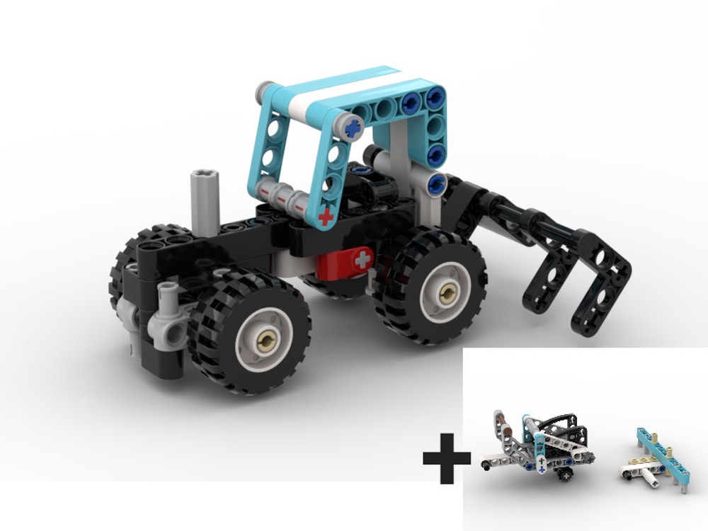 Lego 42133 Little tractor + 3 attachments