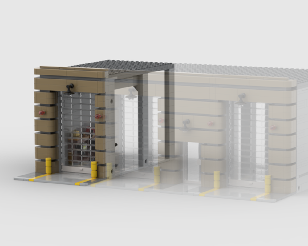 Lego Left Engine Bay - Modular Fire Station