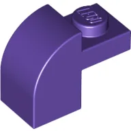 Brick Curved 1 x 2 x 1 1/3 with Curved Top / Dark Purple