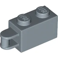 Brick Special 1 x 2 with Vertical Closed Handle on Edge / Sand Blue