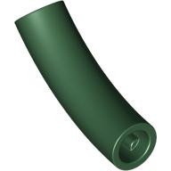 Lego Brick Round 1 x 1 D. Tube with 45° Elbow and Axle Holes (Crossholes) at Each End / Dark Green
