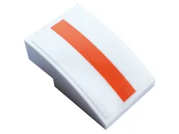 Slope, Curved 3 x 2 with Orange Stripe Pattern (Sticker) - Set 75937