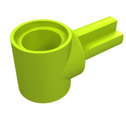 Technic Pin Connector Hub with 1 Axle / Lime