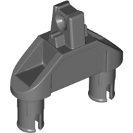 Lego Hinge 1 x 3 Triangle with Two Pins, 1 Locking Finger, Squared Pin Holes / Dark Bluish Gray
