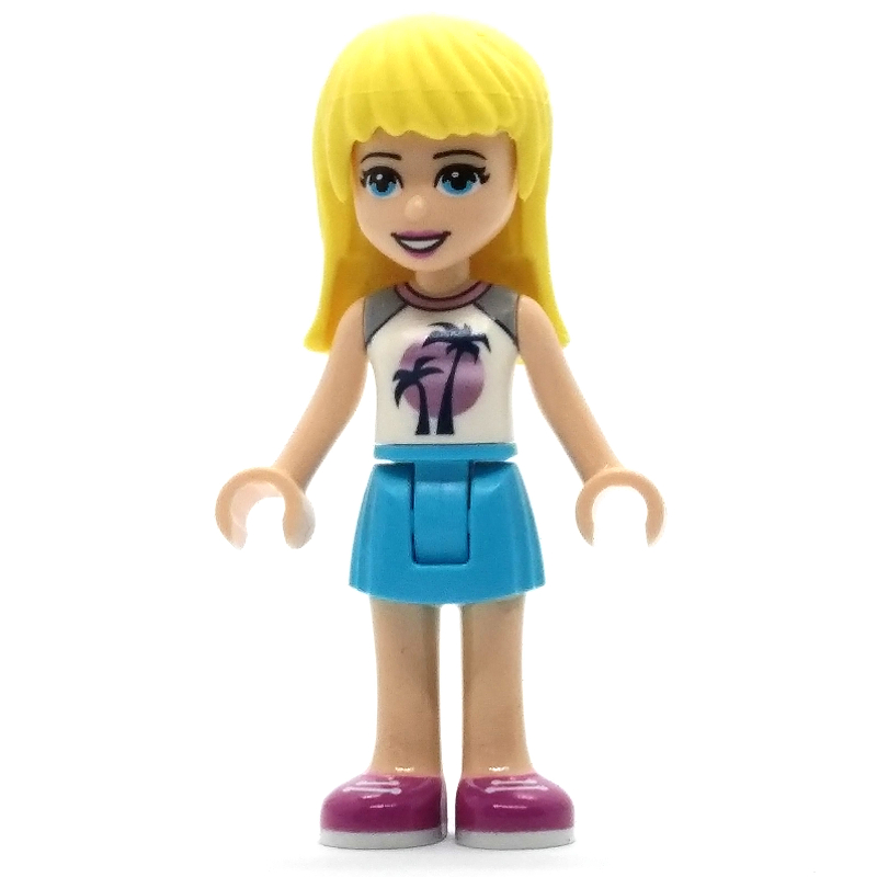 Lego Stephanie - White Top, Medium Azure Skirt
