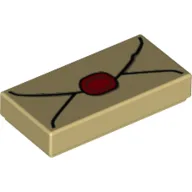 Tile 1 x 2 with Letter, Red Seal Print