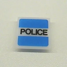 Light Sign 2 x 2 Clip on Back with 'POLICE' Print / Milky White