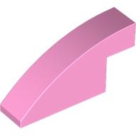 Lego Brick Curved 1 x 4 x 1 2/3 No Studs / Bright Pink