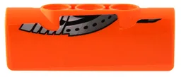 Technic, Panel Curved 2 x 5 x 1 with Silver Toyota Supra MK4 Door Mechanical Pattern Model Left Side (Sticker) - Set 42204