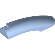 Lego Brick Round, Curved 10 x 2 x 2 with Rounded End Right / Bright Light Blue