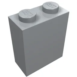 Brick 1 x 2 x 2 with Inside Axle Holder / Light Bluish Gray