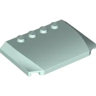 Brick Wedged, Curved Triple 4 x 6 x 2/3 with 4 Studs / Light Aqua