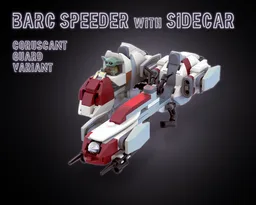 BARC Speeder with Sidecar - Coruscant Guard Variant