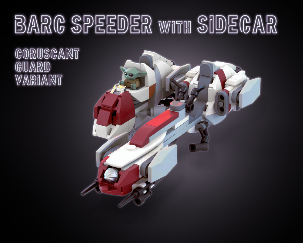 Lego BARC Speeder with Sidecar - Coruscant Guard Variant