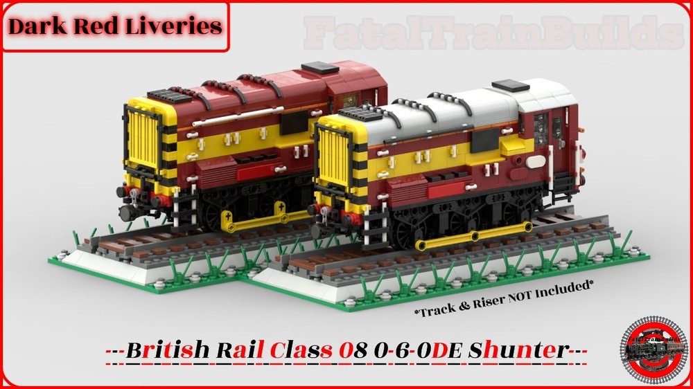 Lego British Rail Class 08 Shunters (8W) (Dark Red)