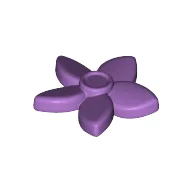 Plant, Flower with 5 Pointed Petals and Pin / Medium Lavender