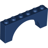Lego Brick Arch 1 x 6 x 2 - Thick Top with Reinforced Underside / Dark Blue