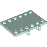 Lego Hinge Plate 4 x 6 with Two 1 x 6 Studs and Recessed 2 x 6 Middle / Light Aqua