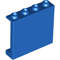 Lego Panel 1 x 4 x 3 [Side Supports / Hollow Studs] / Blue