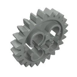 Technic Gear 24 Tooth [Old Style - Three axle holes] / Light Gray