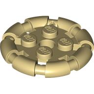 Lego Plate Special 2 x 2 with Bar Frame Round / Tan