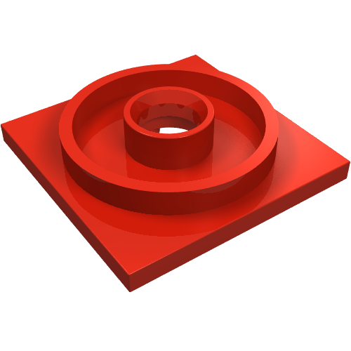Lego Turntable 4 x 4 Square Base / Red