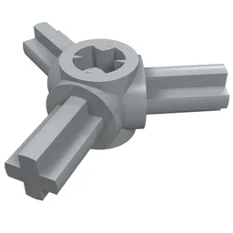 Technic Axle Connector Hub with 3 Axles at 120° / Light Bluish Gray