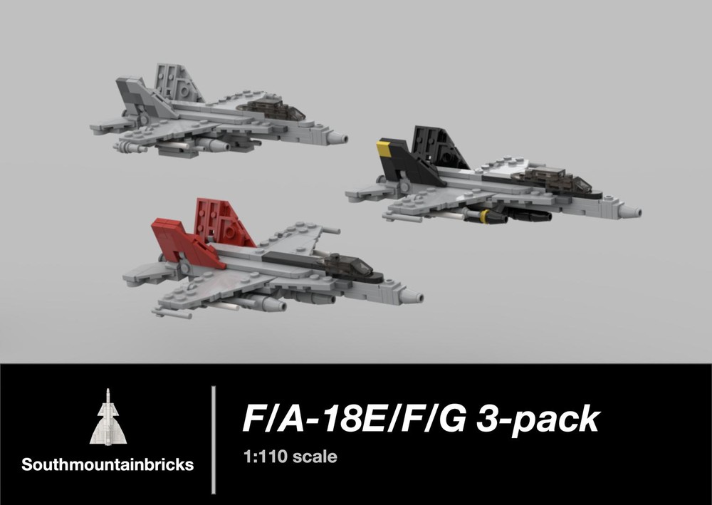 Lego F/A-18 3-pack [1:110 scale]