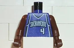 Torso NBA Sacramento Kings #4, 'WEBBER' on Back Pattern / Brown NBA Arms